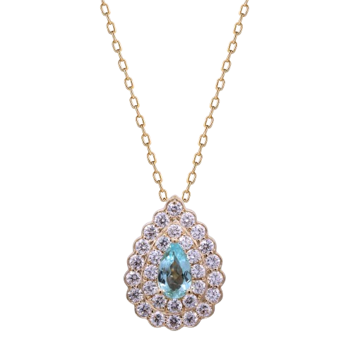 Paraiba Tourmaline Pendant- P2515356 TW5737P