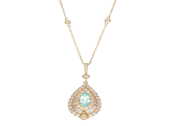 Paraiba Tourmaline Pendant- P2515279 CG0546P